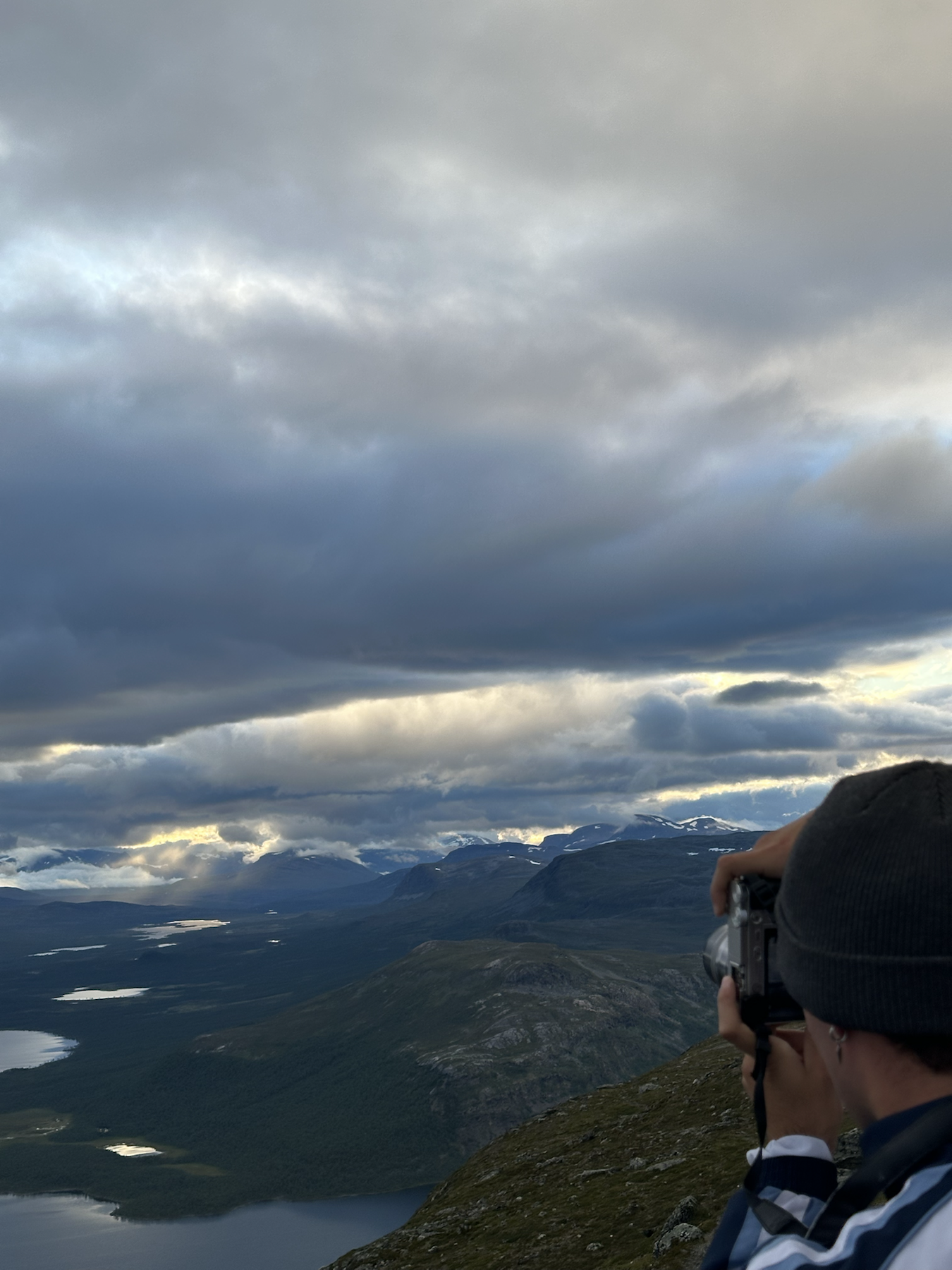 Kiril Petrovski photographing a mountain landscape